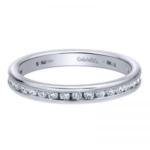 14k White Gold Diamond Straight Anniversary Band AN4575W44JJ