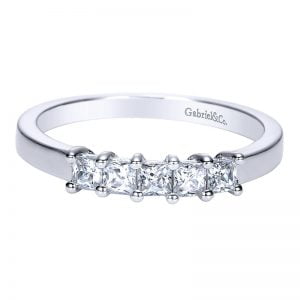 14k White Gold Contemporary Straight Anniversary Band AN5343W44JJ