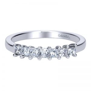 14k White Gold Contemporary Straight Anniversary Band AN5350W44JJ