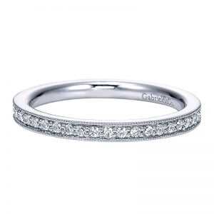 14k White Gold Diamond Straight Anniversary Band AN6007W44JJ