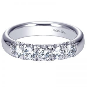 14k White Gold Diamond Straight Anniversary Band AN6060W44JJ