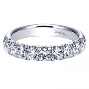 14k White Gold Diamond Straight Anniversary Band AN6070W44JJ