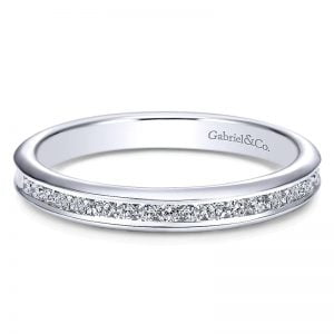 14k White Gold Diamond Straight Anniversary Band AN7578W44JJ