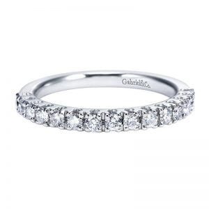 14k White Gold Diamond Straight Anniversary Band AN7707W44JJ