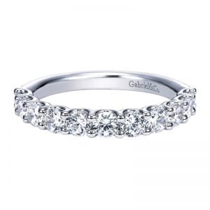 14k White Gold Diamond Straight Anniversary Band AN8159W44JJ