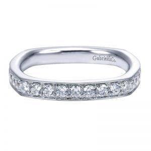 14k White Gold Diamond Straight Anniversary Band AN8169W44JJ