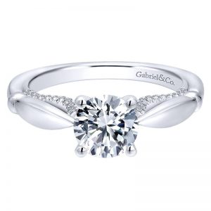 14K White Gold Diamond Straight 14K White Gold Engagement Ring ER12603R4W44Jj