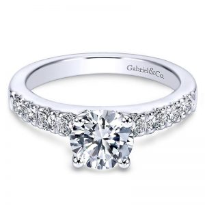 14K White Gold Diamond Straight 14K White Gold Engagement Ring ER3950W44Jj