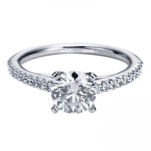 14K White Gold Diamond Straight 14K White Gold Engagement Ring ER4244W44Jj