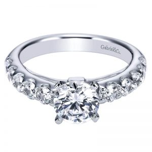 14K White Gold Diamond Straight 14K White Gold Engagement Ring ER4246W44Jj