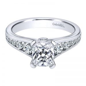14k White Gold Diamond Straight Engagement Ring ER8867W44JJ