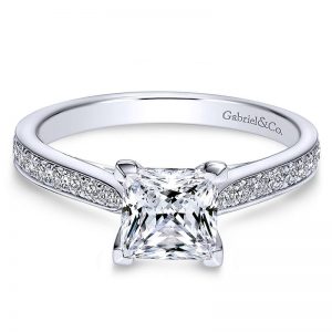 14K White Gold Diamond Straight 14K White Gold Engagement Ring ER8916W44Jj