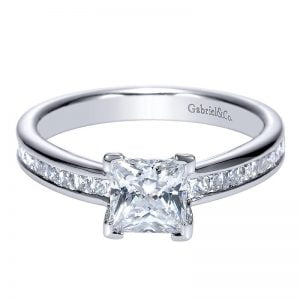 14k White Gold Diamond Straight Engagement Ring ER8958W44JJ