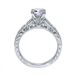 14k White Gold Diamond Straight Engagement Ring ER9194W44JJ
