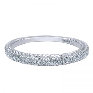 14k White Gold Diamond Straight Wedding Band WB10108W44JJ