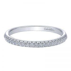 14k White Gold Diamond Straight Wedding Band WB10182W44JJ