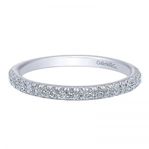 14k White Gold Diamond Straight Wedding Band WB10284W44JJ