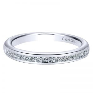 14k White Gold Diamond Straight Wedding Band WB10286W44JJ