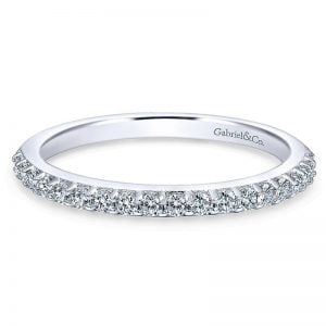 14k White Gold Diamond Straight Wedding Band WB10287W44JJ