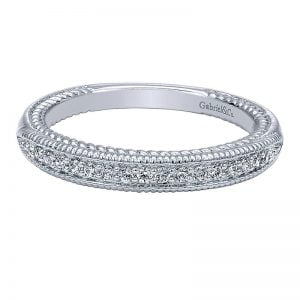 14k White Gold Diamond Straight Wedding Band WB10430W44JJ