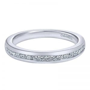 14k White Gold Diamond Straight Wedding Band WB10476W44JJ