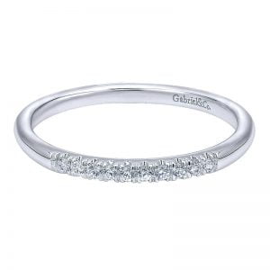 14k White Gold Diamond Straight Wedding Band WB10785W44JJ