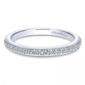 14k White Gold Diamond Straight Wedding Band WB10794W44JJ