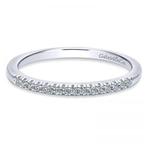 14k White Gold Diamond Straight Wedding Band WB11719R4W44JJ