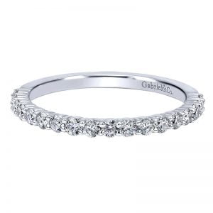 14k White Gold Diamond Straight Wedding Band WB11737R6W44JJ