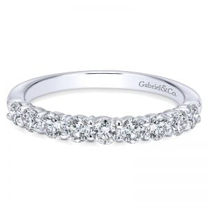 14k White Gold Diamond Straight Wedding Band WB11754R10W44JJ