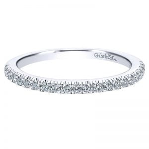 14k White Gold Diamond Straight Wedding Band WB12294R3W44JJ