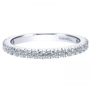 14k White Gold Diamond Straight Wedding Band WB12295R4W44JJ