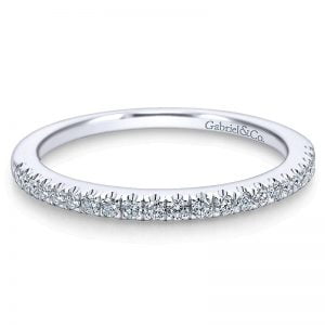 14k White Gold Diamond Straight Wedding Band WB12297R3W44JJ