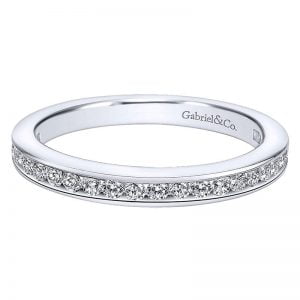 14k White Gold Diamond Straight Wedding Band WB12319R4W44JJ