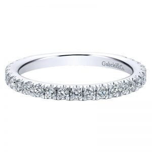 14k White Gold Diamond Straight Wedding Band WB12559W44JJ