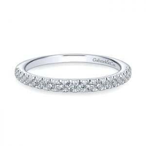 14k White Gold Diamond Straight Wedding Band WB12596R4W44JJ