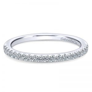 14k White Gold Diamond Straight Wedding Band WB12602R4W44JJ