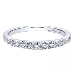 14k White Gold Diamond Straight Wedding Band WB12603R4W44JJ