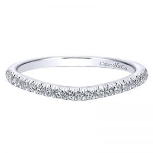 14k White Gold Diamond Straight Wedding Band WB12611R4W44JJ