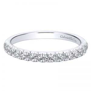 14k White Gold Diamond Straight Wedding Band WB12612R4W44JJ