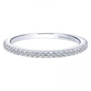 14k White Gold Diamond Straight Wedding Band WB12617R4W44JJ