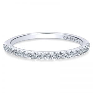 14k White Gold Diamond Straight Wedding Band WB12619R4W44JJ