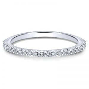 14k White Gold Diamond Straight Wedding Band WB12811R4W44JJ