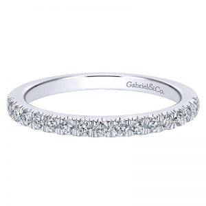 14k White Gold Diamond Straight Wedding Band WB12953R4W44JJ