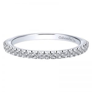 14k White Gold Diamond Straight Wedding Band WB12956R4W44JJ