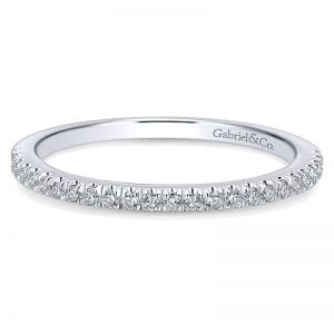 14k White Gold Diamond Straight Wedding Band WB12964R4W44JJ