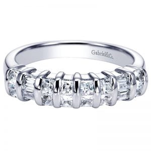 14k White Gold Diamond Straight Wedding Band WB2757W44JJ