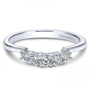 14k White Gold Diamond Straight Wedding Band WB3811W44JJ