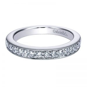 14k White Gold Diamond Straight Wedding Band WB3885W44JJ