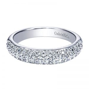 14k White Gold Diamond Straight Wedding Band WB3899W44JJ